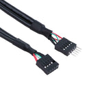 50cm USB 2.0 9 Pin Male to 9 Pin Female Adapter Extension Cable Cord Wire A