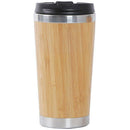 450Ml Bamboo Coffee Cup Stainless Steel Coffee Travel Mug With Leak-Proof CoH7X2