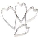4 pcs Stainless Steel Peony Flower Cookie Fondant Cake Paste Mold Cutter To