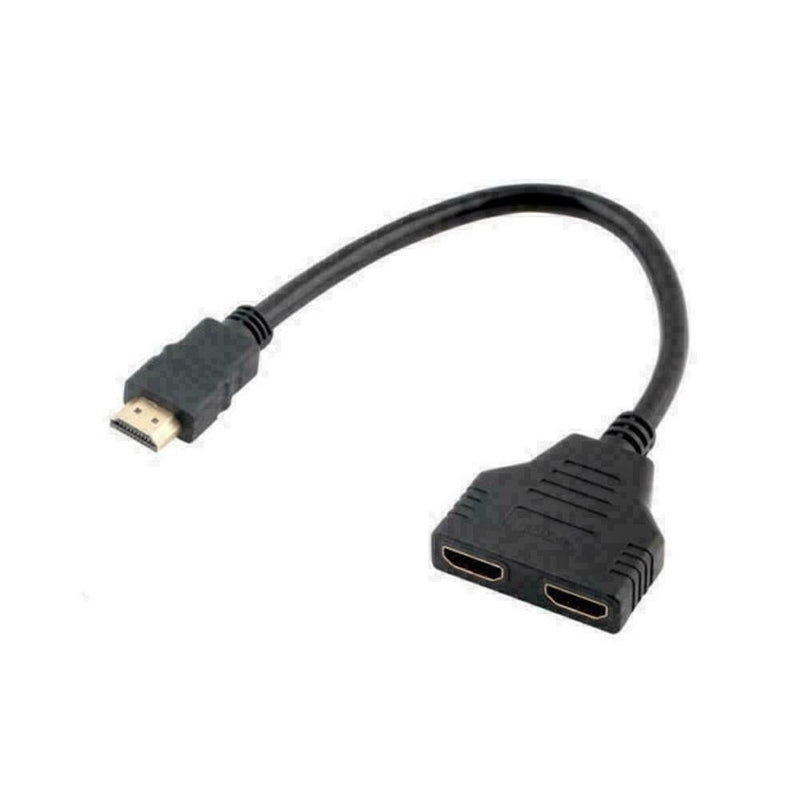 2 in 1 HDMI Splitter Cable Verteiler Adapter Full HD 1080P V2P3 M6H0 R6B5