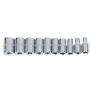 12Pcs 1/4-Inch Socket Wrench Set CR-V Drive Ratchet Wrench Spanner Repair OZ