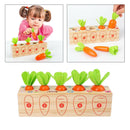 Edicational Carrots Harvest Wooden Matching Game Funny Toys for Boys Girls Gift