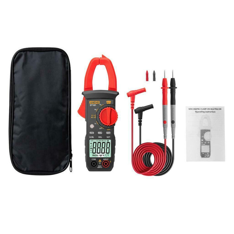 Digital Clamp Meter Handheld Multimeter RMS AC / DC Mini Resistanc Perfect