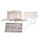 9pcs Stainless Steel Understring Radius Gauge+String Action Ruler+Pin Puller