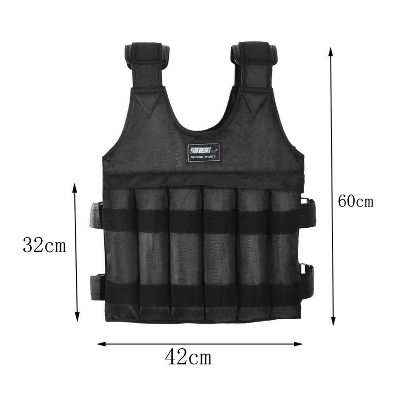 Weighted Vest 110lbs Adjustable Weights Jacket Breathable Shockproof