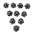 10x Polyhedral D20 Dice Die 22mm Collectible for Dungeons & Dragons Roleplay