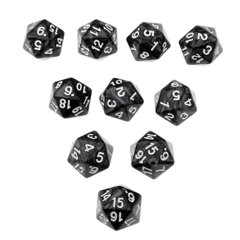 10x Polyhedral D20 Dice Die 22mm Collectible for Dungeons & Dragons Roleplay
