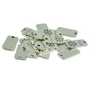 20pcs Alloy Flower Friends Engraved Charms Pendants Jewelry Making Findings