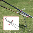 40cm Sea River Lake Double Pole Holder Foldable Portable Metal Fishing Tools