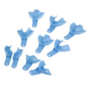 10pcs Assorted Perforated Plastic Dental Denture Impression Trays Full Siz BX