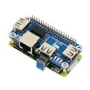 Waveshare Ethernet / USB HUB HAT for Raspberry Pi 1X RJ45 Ethernet Port 3X UE6V1