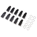 10Pieces 1/4" 6.35mm 3Pins Stereo Audio Microphone Female Socket Jack