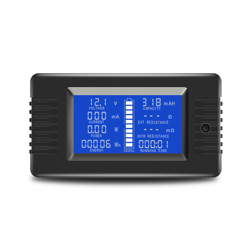 0-200V 10A Voltmeter Ammeter Digital Battery Tester Built-In Shunt Capacity