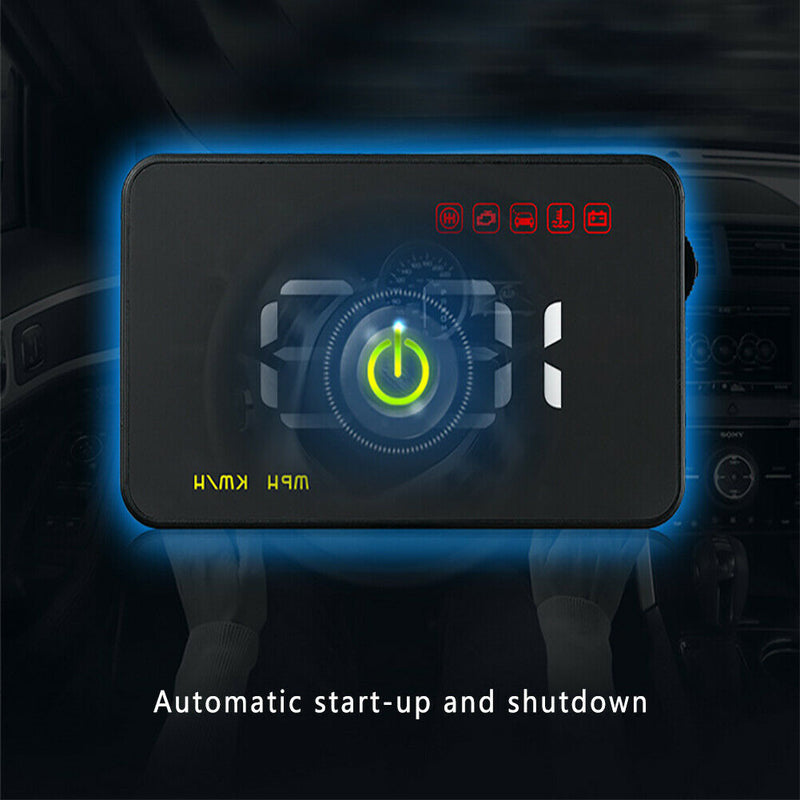 A100 Warning Car ABS Head Up Display Multifunction HUD Overspeed Alarm Clear
