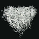 200pcs Scrunchies Tiny Clear Hair Elastic Ties Band Ponytail Holder Rubber