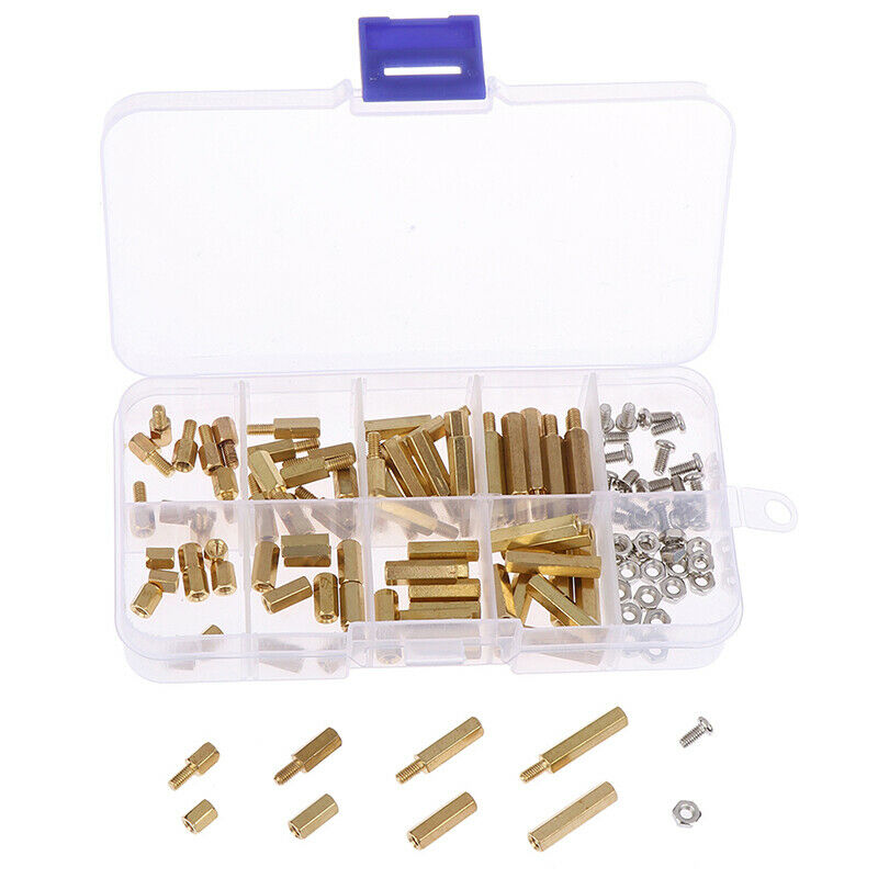 120Pcs M3 Male Female Brass Standoff Spacer PCB Board Hex Screws Nut S^P   Bj