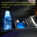 2PCS Car LED Cup Holder Luminescent Coaster Interior Decoration for Drink