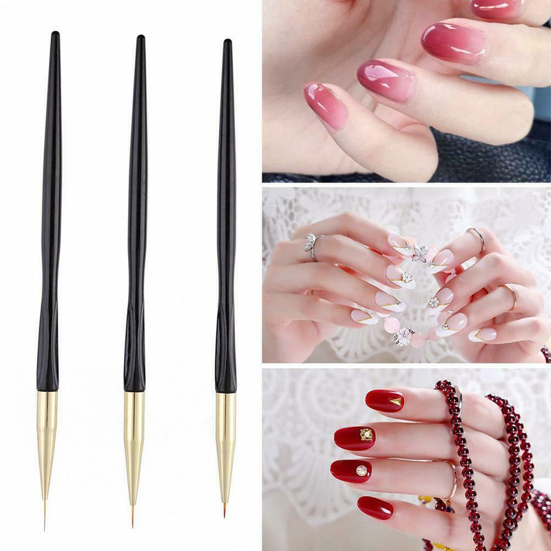 5pcs Nail Art UV Gel Brushes Kits Painting Drawing Carving Manicure Pens A