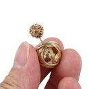 Women Crystal Double Ball Earrings Jewelry golden