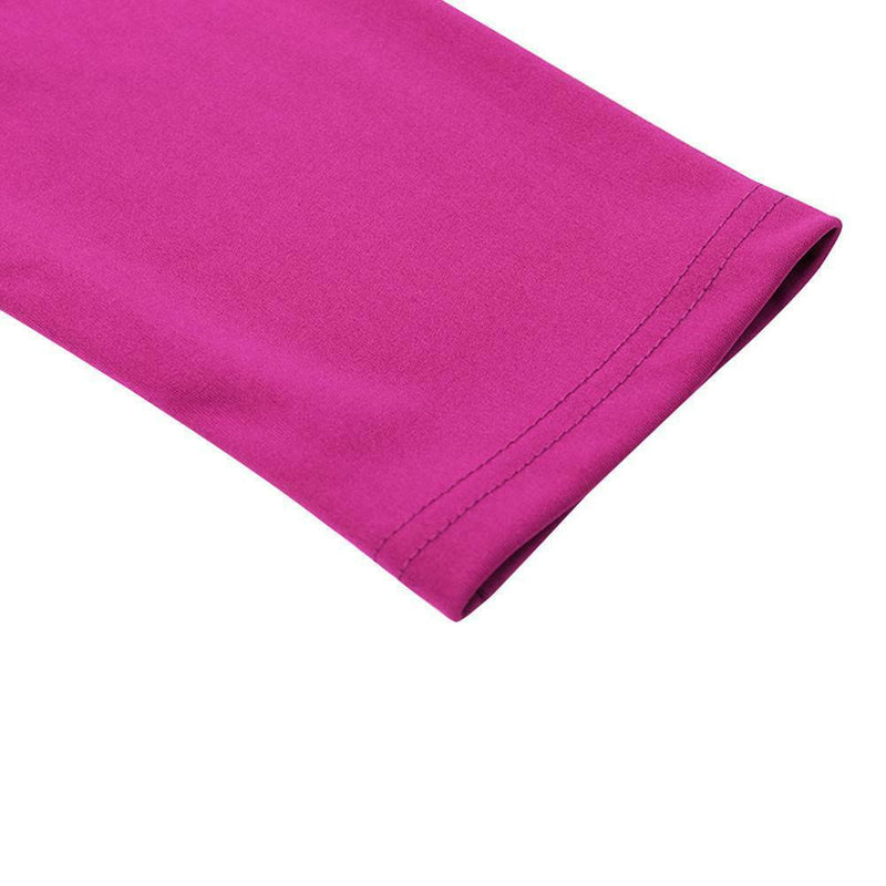 Women Solid Color Package Hip Pleated Bodycon Party Dress (Rose Red XL) A
