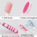 2PCS/set Portable Folding Toothbrush Soft Bristle Travel Camping Hiking Outdoor