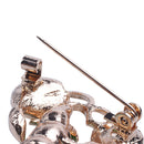Enamel Green Pea Brooches For Women Crystal Simulated Pearls Corsages Sweat