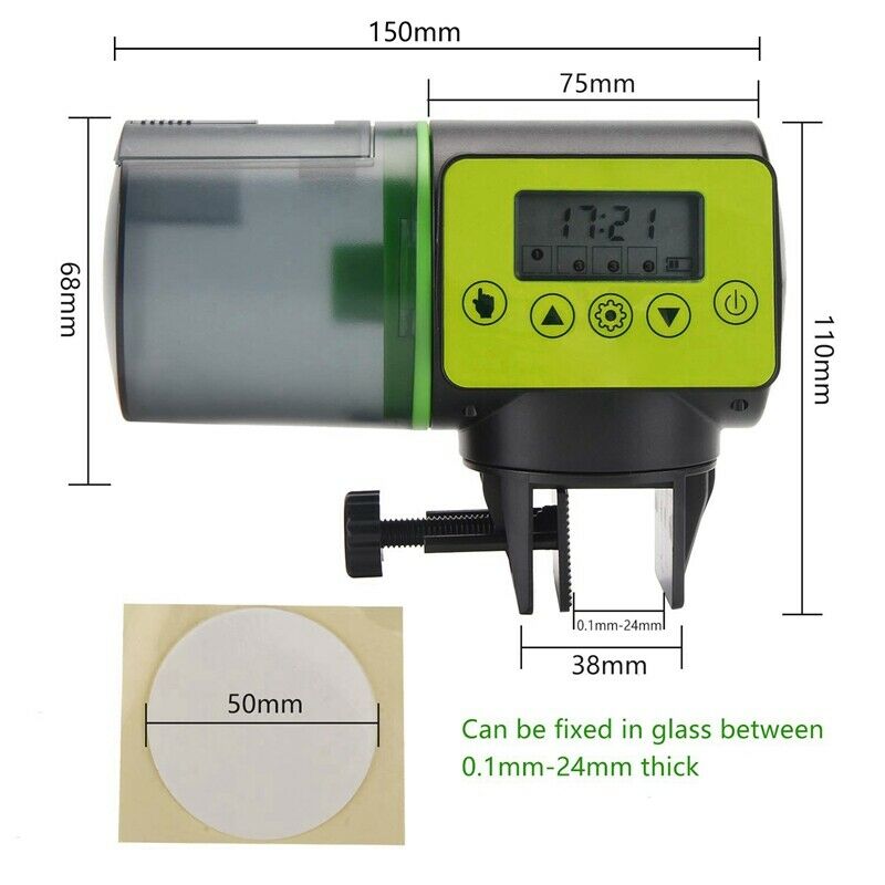 Automatic Fish Feeder Electric Auto Fish Feeder Vacation Fish Feeder Moistu E6K3
