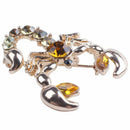 Decorative Rhinestone Garment Jewelry Brooch Pin Bridal Wedding Alloy Anima I1G1