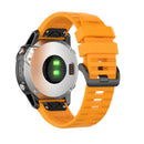 22mm Wrist Strap Silicone Sports Watch Band for Garmin Fenix (Amber Yellow) A