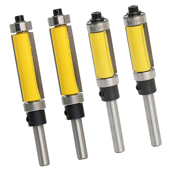 Wood Cutter Flush Trim Top & Bottom Bearing Router Bit 1/4" Shank 25mm 38mm