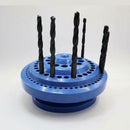 Drill Box Drill Bit Storage Case Stand Round Shape Hard Plastic Organize New