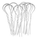 10 Pieces Metal White K Tone U Shaped Hair Pins Hair Style Hair Pins Wave Style