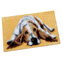 Latch Hook Rug Kits Embroidery Dog Pattern Carpet Cushion DIY Winter Gifts