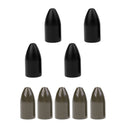 9Pcs Fishing Tungsten Sinkers Bullet Shape Flipping/Worm Weights 7.2g 8.8g