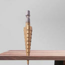 3 pcs HSS Titanium Step Drill Bit Set & 1 pcs Automatic Center Punch