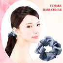 Women Hair Rings Satin Cloth Scrunchies Ponytail Holder Hairband (Style 4) A