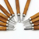 12PC/set Wood Lathe Chisel Set Woodworking Turning Tools Cutting Carving Blades