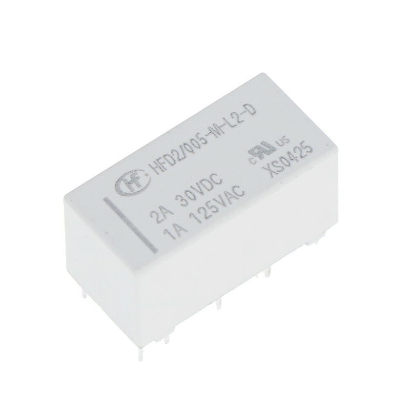 5V coil bistable latching relay dpdt 2a 30vdc 1a 125vac HFD2-005-M-L2-D real.kz