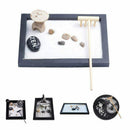 Japanese Karesansui Mini Zen Table Garden with Rattle Pebbles and Sand Deco P8M6
