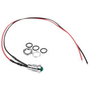 2 Pcs 8mm 5V Car LED Dash Panel Pilot Warning Light Indicator Lamp - Green  J6M3