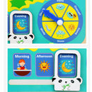 Wooden Calendar Clock Educational Weather Season Toys Learning For Kids R0I7