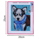 Dog Cartoon Animal Full Drill Cute Husky Dog Special Shaped Diamond Paintin L9P4