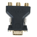 Vga male To 3rca adapter converter 15pin pc computer to projector tv dvdOZ