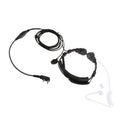 Flexible Throat Microphone Covert Acoustic Tube Earpiece Finger PTT Headset