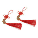 Qing Dynasty Red Chinese Knot Luck Coins Wealth Home Decor Ornament style 5