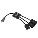Dual mini USB Host OTG Hub Splitter Adapter Cable for Nexus S3 Galaxy Tab S