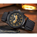 Men's Batman Bat Black Sport Silicone Strap Analog Waterproof Wrist Watch C1601