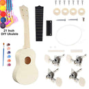 Kit Hawaii Guitar DIY Gift Ukulele Ukelele Handwork Guitar 21 Inch Kids Basswood