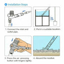 Fish Tank Air-pressing Vacuum Pump Aquarium Water Changer Gravel Cleaner E9S6