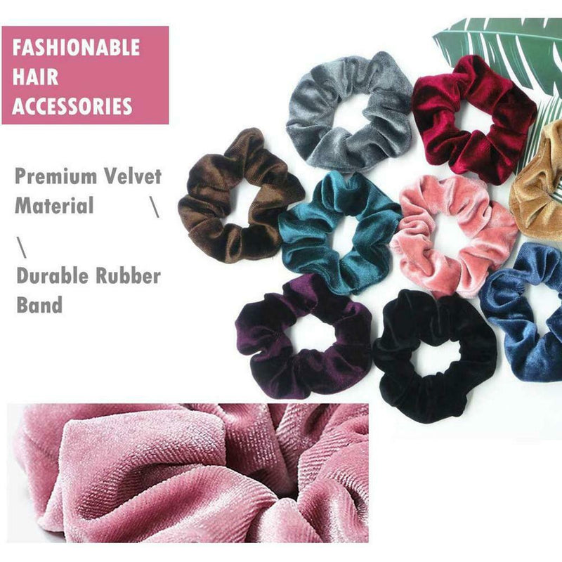 45pcs Velvet Elastic Rubber Band Fashion Women Hair Ropes Ponytail Holder  A
